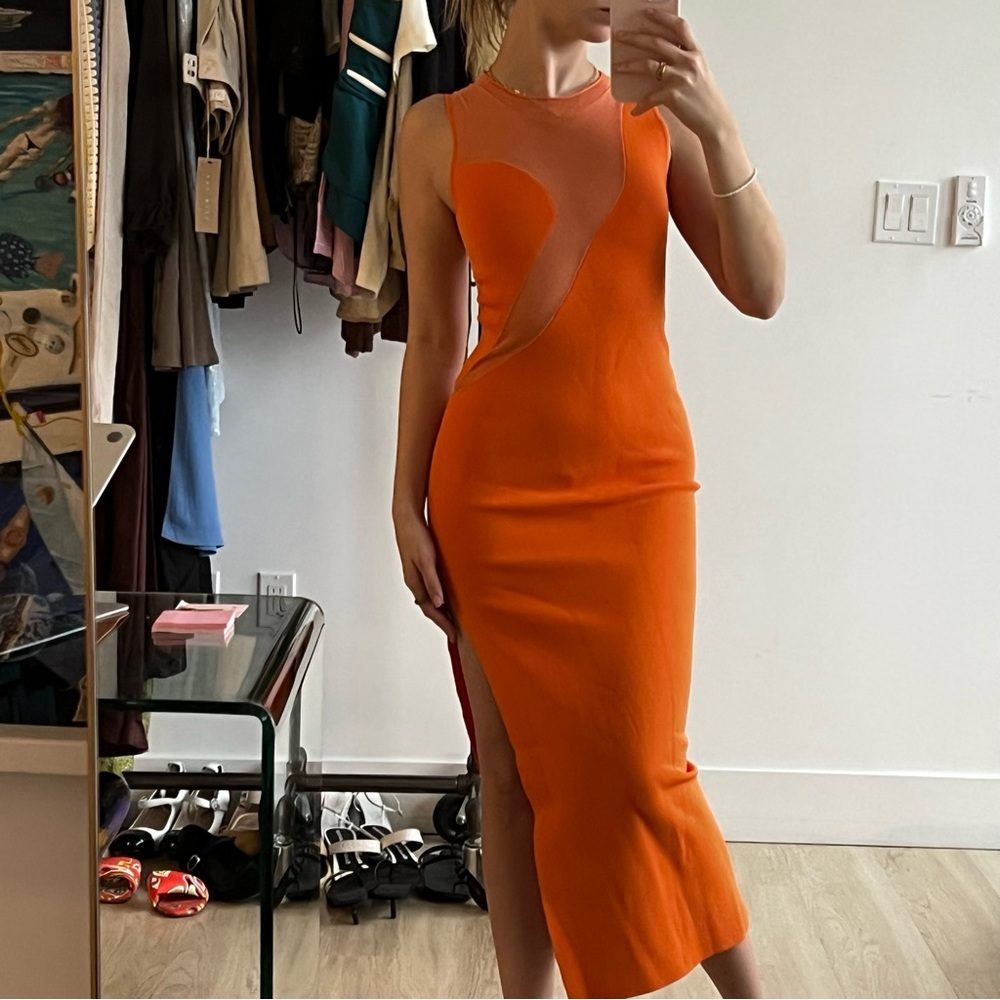 San Sloane Orange Maxi Dress